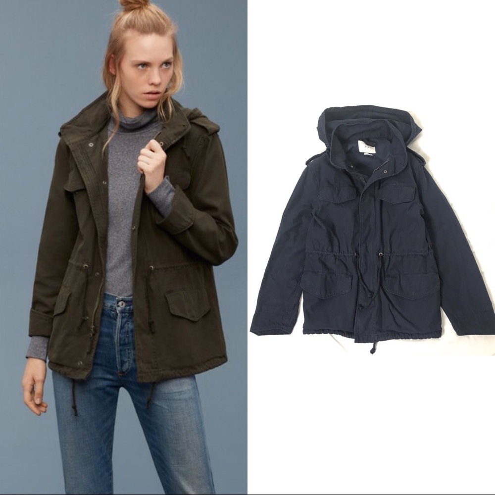 TNA Aralia cargo utility jacket navy blue